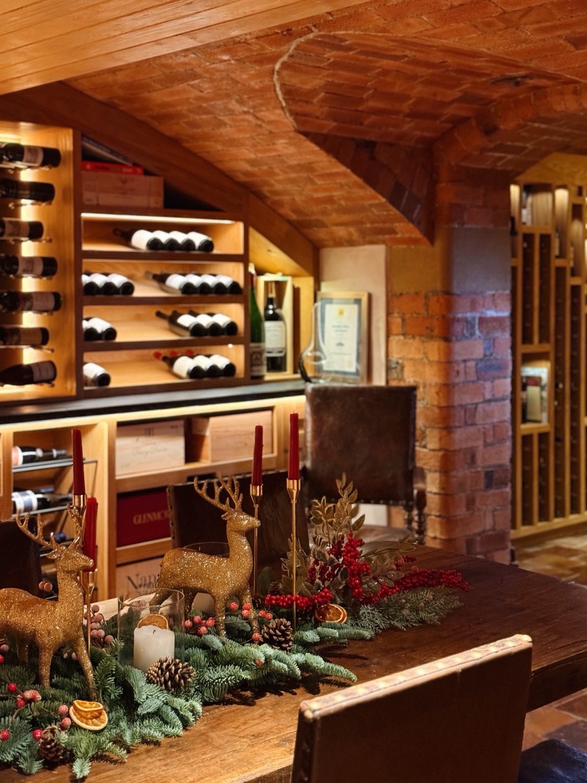 Festive cellar web